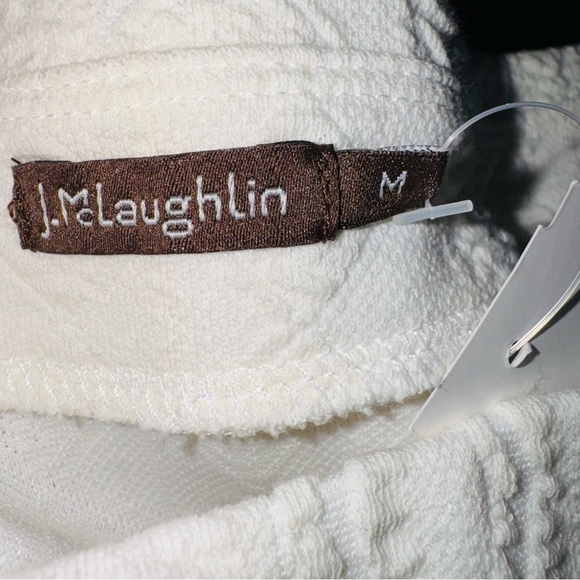 J. McLaughlin White and Gold Pencil Skirt for Work - Picture 4 of 5